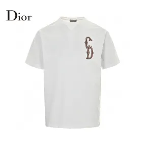 Dior Embroidered CD Logo T-Shirt (White)