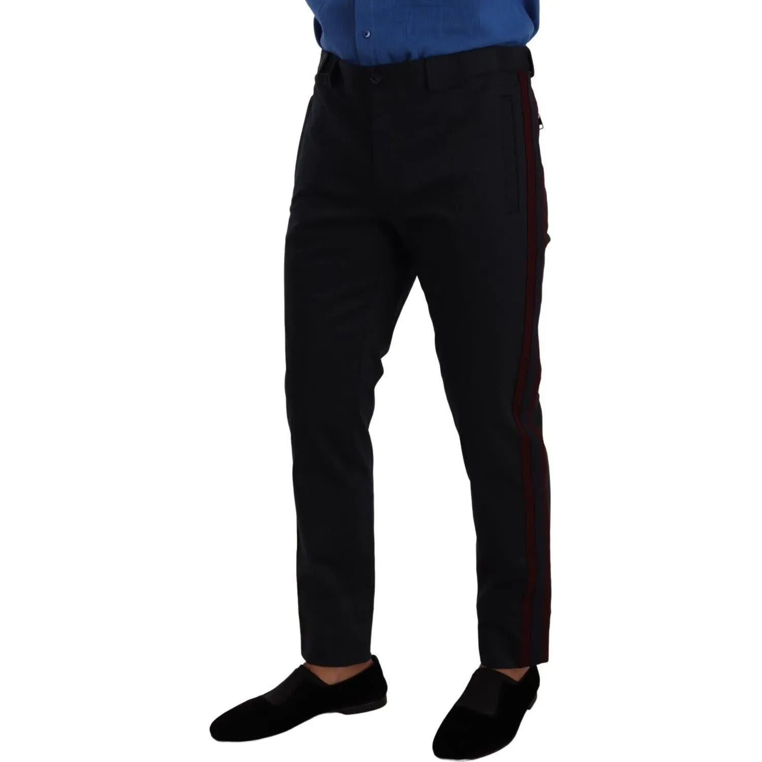 Dolce & Gabbana Chic Slim Fit Chinos Pants in Blue