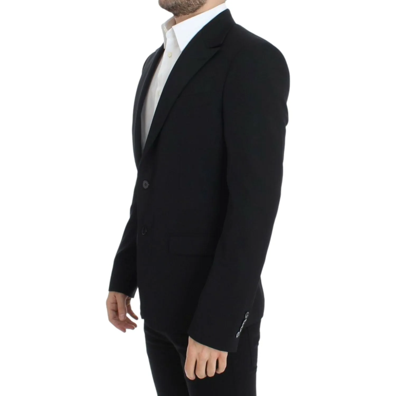 Dolce & Gabbana Elegant Slim Fit Black Wool Blazer