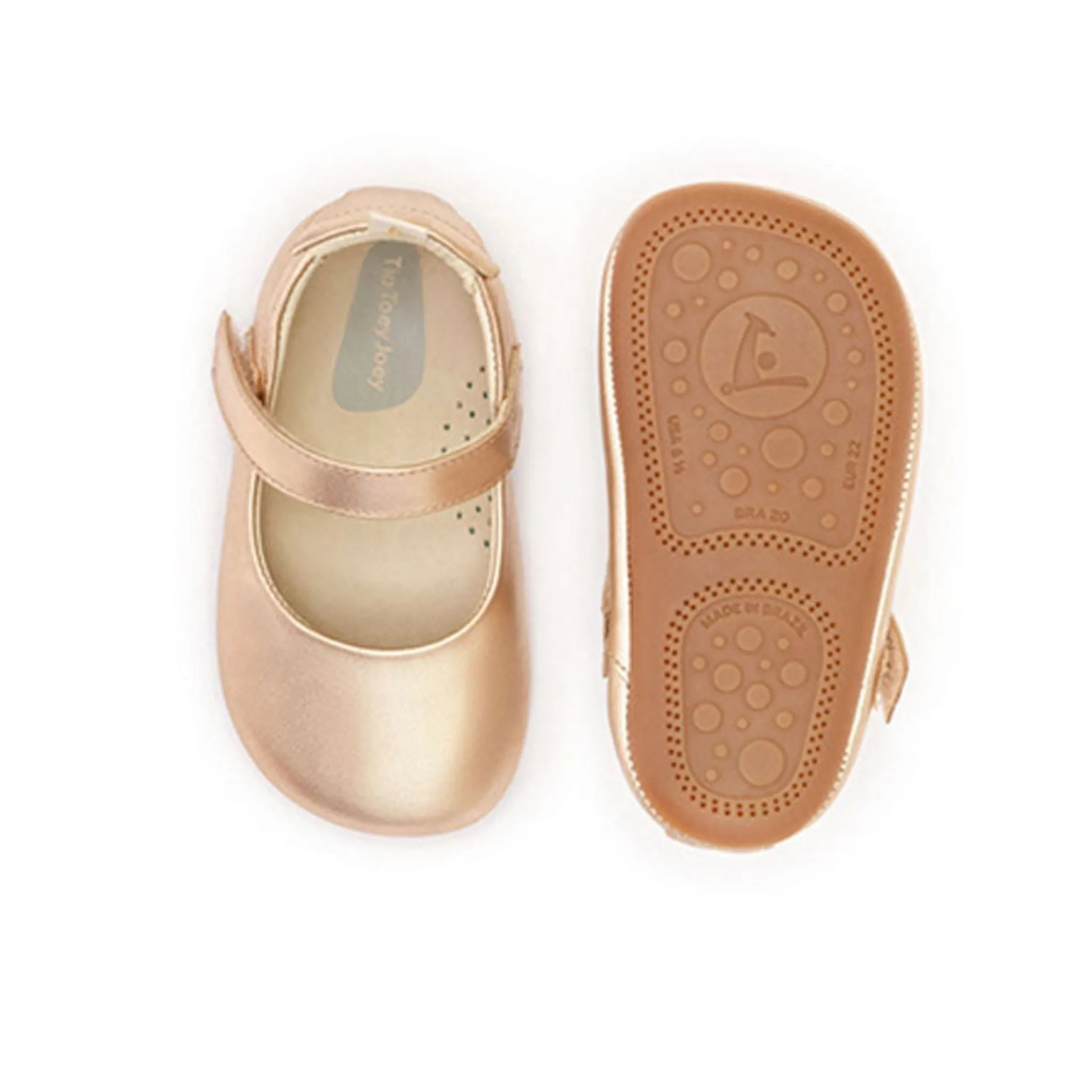 Dolly Mary Janes - Metallic Salmon (Baby)