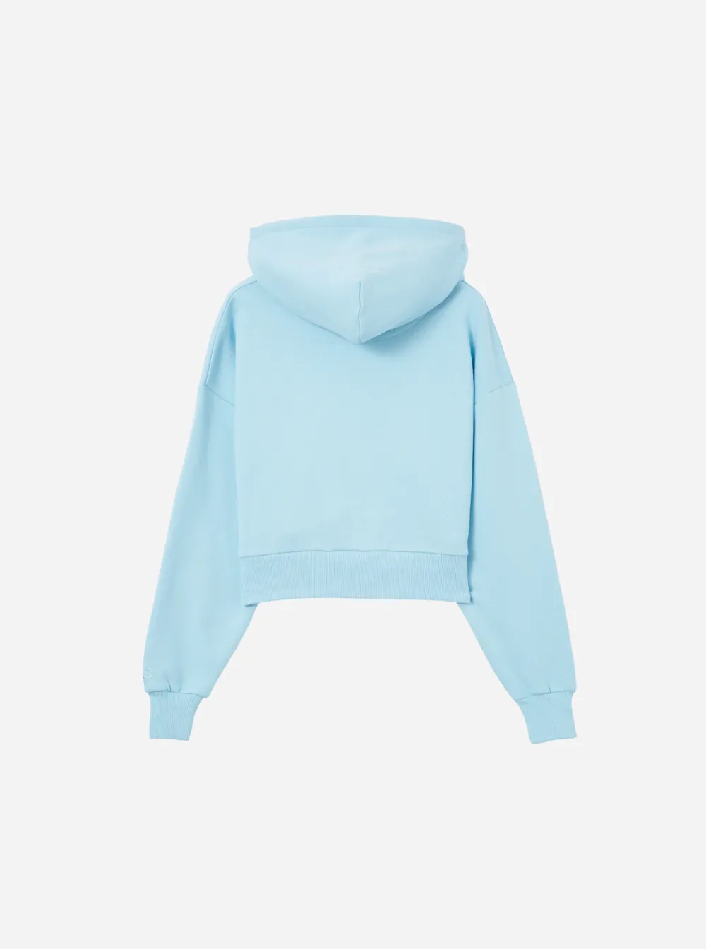 Everyday Eel Women's Pastel Blue Cropped Hoodie