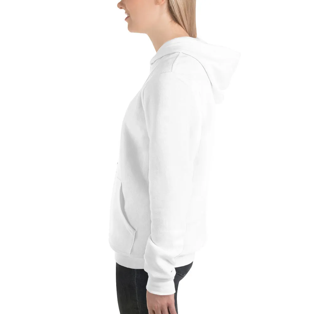 EVERYDAY FLEECE, COZY CHIC WHITE HOODIE - YOU CAN CHANGE THE WORLD, GIRL!