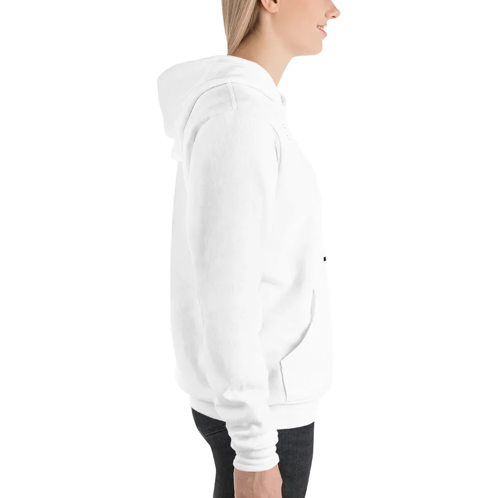 EVERYDAY FLEECE, COZY CHIC WHITE HOODIE - YOU CAN CHANGE THE WORLD, GIRL!