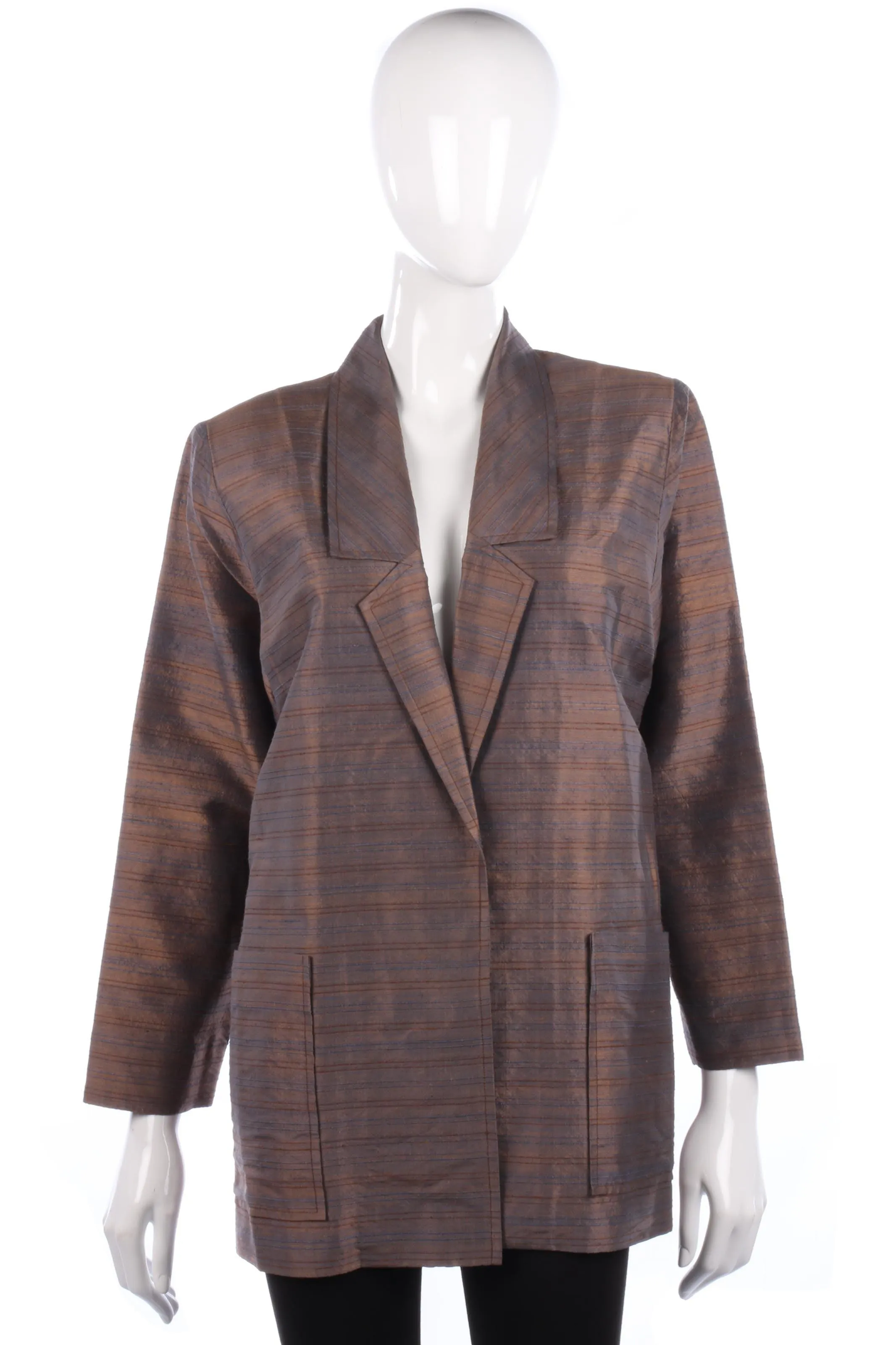 Exotic Siam Pure Silk Blazer Bronze Size S/M