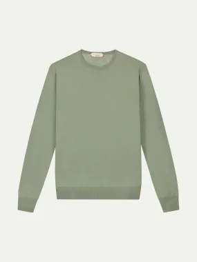 Extrafine Merino Crew Neck Sweater Pistache