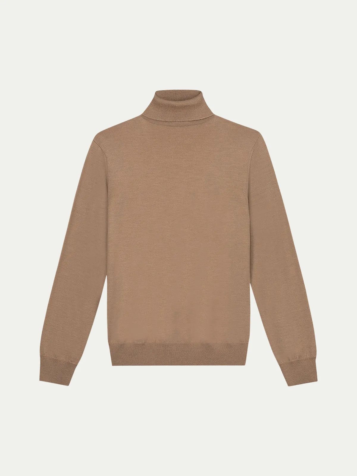 Extrafine Merino Rollneck Beige