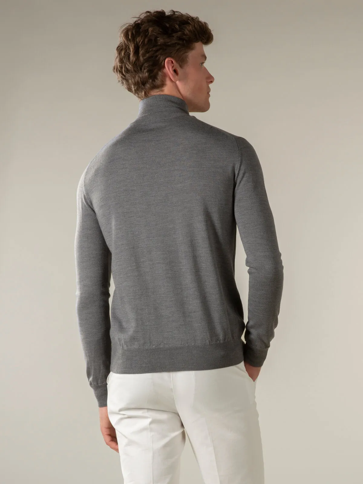 Extrafine Merino Rollneck Dark Grey