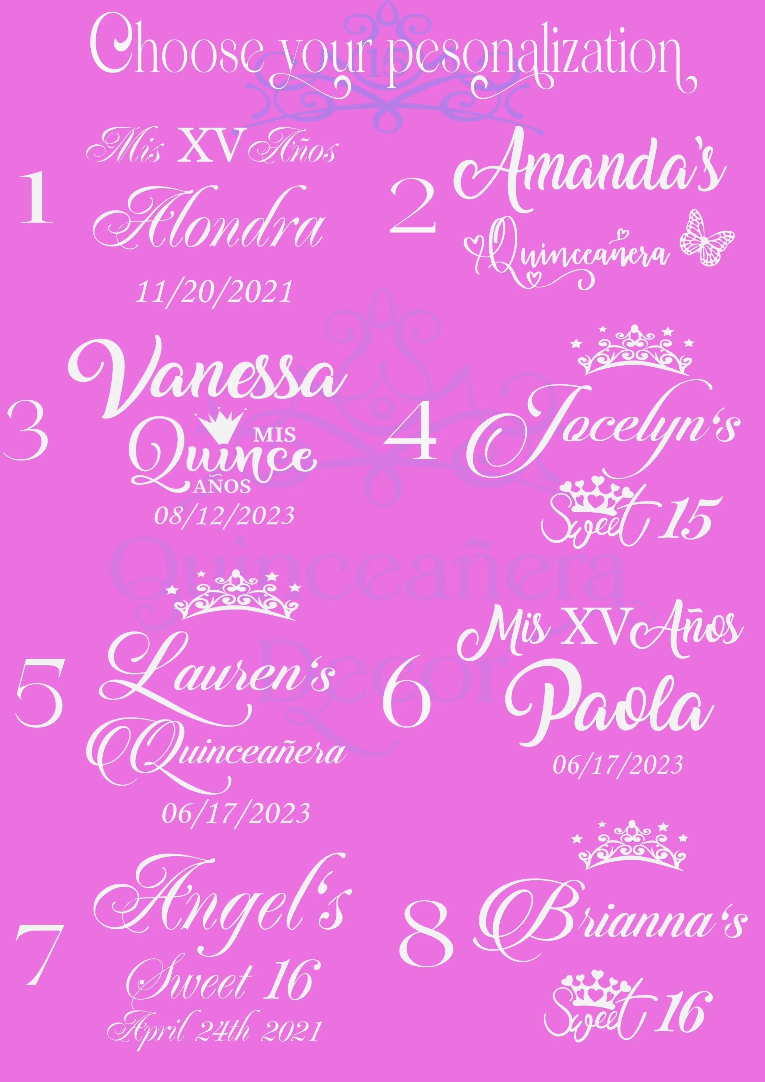 Fucsia quinceanera dress hanger