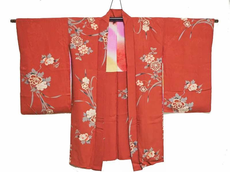 ha0020 haori - haorij Jacket -   Japanese vintage jacket silk