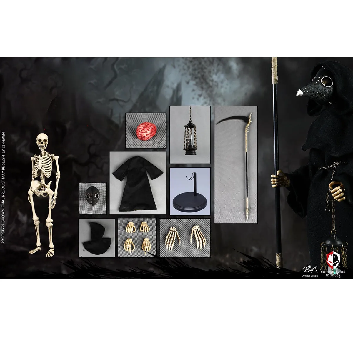 HiPlay Coomodel Die-Cast Alloy - Nightmare Seires, Death - Soul Reaper, Action Figure Full Set