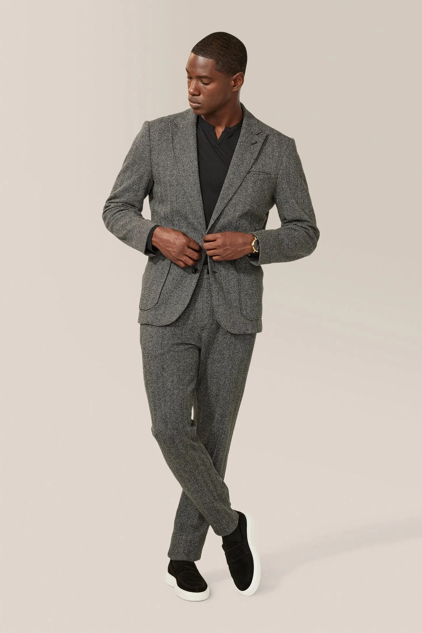 Hollis Blazer | Responsible Herringbone Cotton