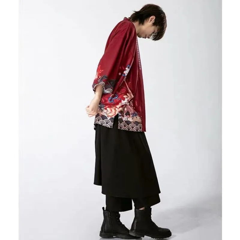 Inari Festival Kimono Cardigan