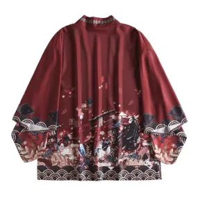 Inari Festival Kimono Cardigan