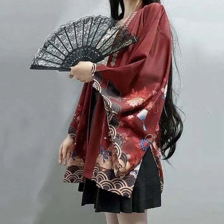 Inari Festival Kimono Cardigan