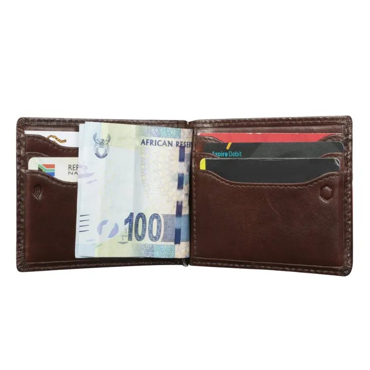 Jekyll & Hide Leather Money Clip Wallet - Mocha