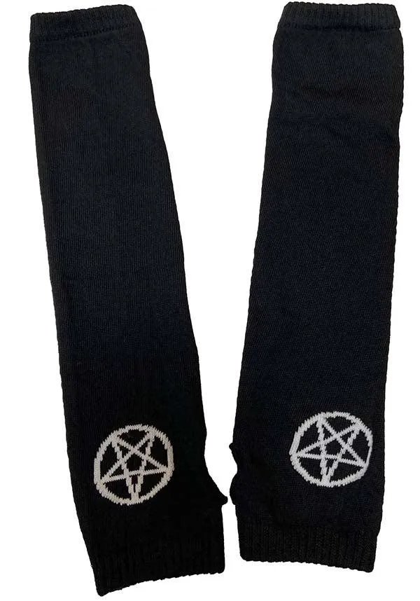 Knitted Pentagram | FINGERLESS GLOVES