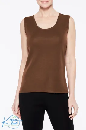 Long Scoop Neck Knit Tank