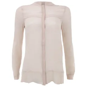 Mandarin Collar Silk Blouse