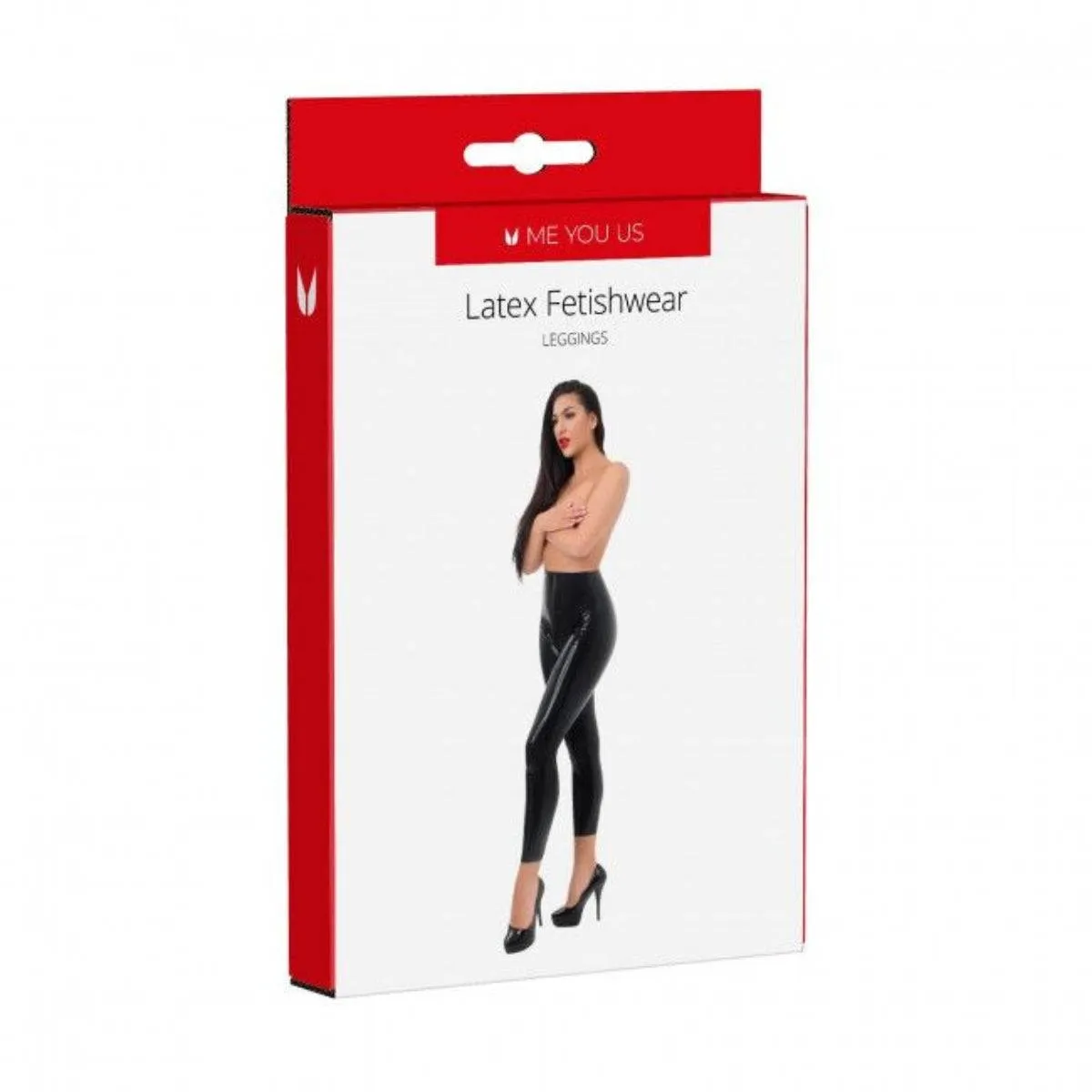 Me You Us Latex Leggings Black Small