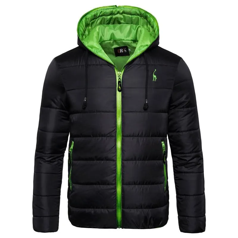 Men Stylish Winter Warm Thick Zipper Parka  Jackets