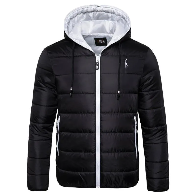 Men Stylish Winter Warm Thick Zipper Parka  Jackets