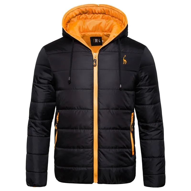 Men Stylish Winter Warm Thick Zipper Parka  Jackets