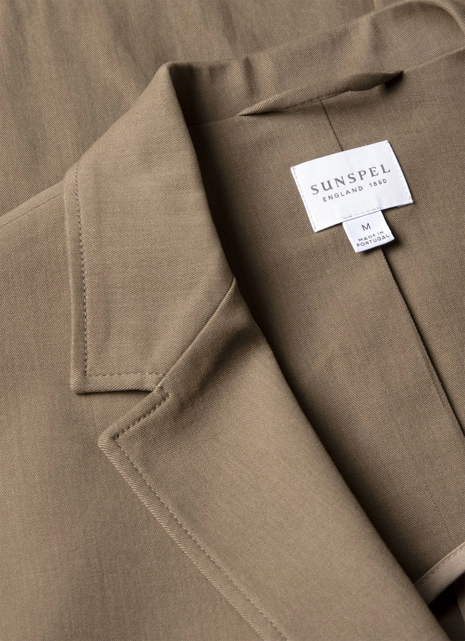 Men's Brushed Cotton Wool Blazer in Sandstone