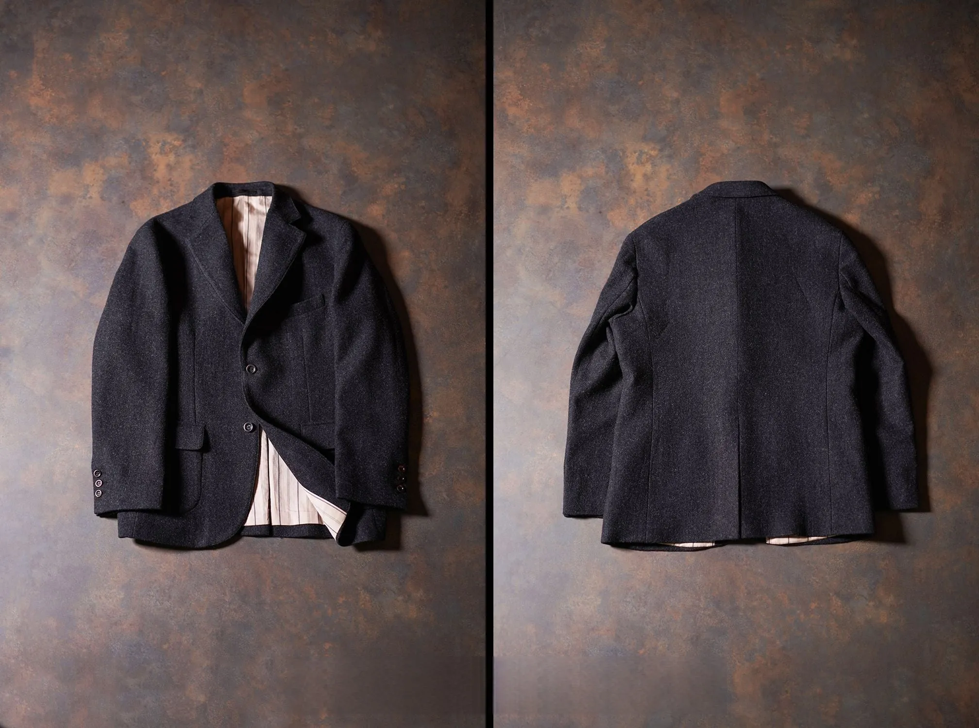 Men's Charcoal Tweed Suit Jacket