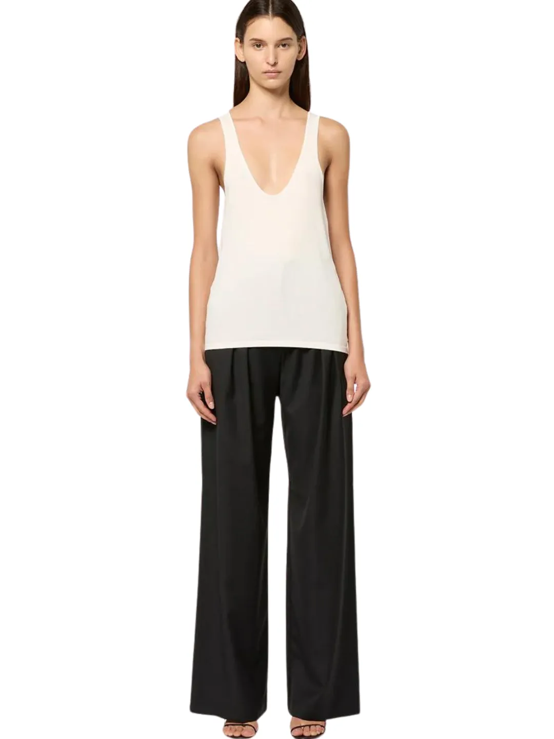 Michael Lo Sordo SCOOP MINI TANK TOP ivory