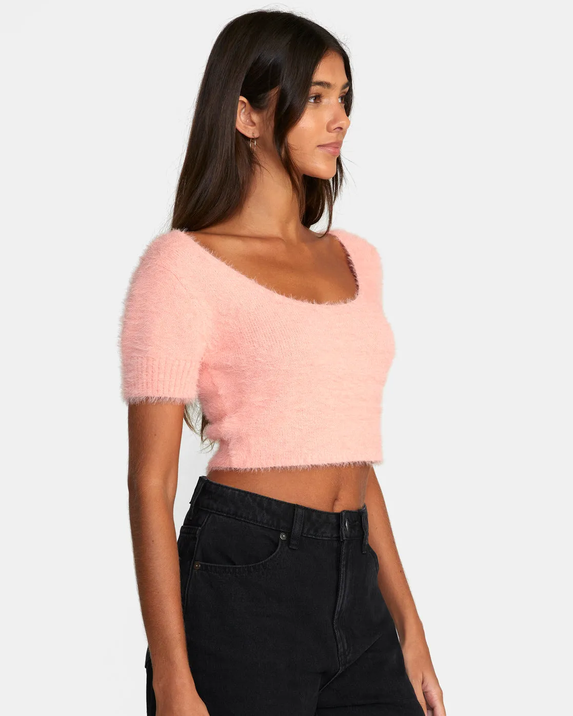 Murray Cropped Sweater - Coral