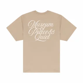 Museum of Peace and Quiet Scribe T-Shirt (Taupe)