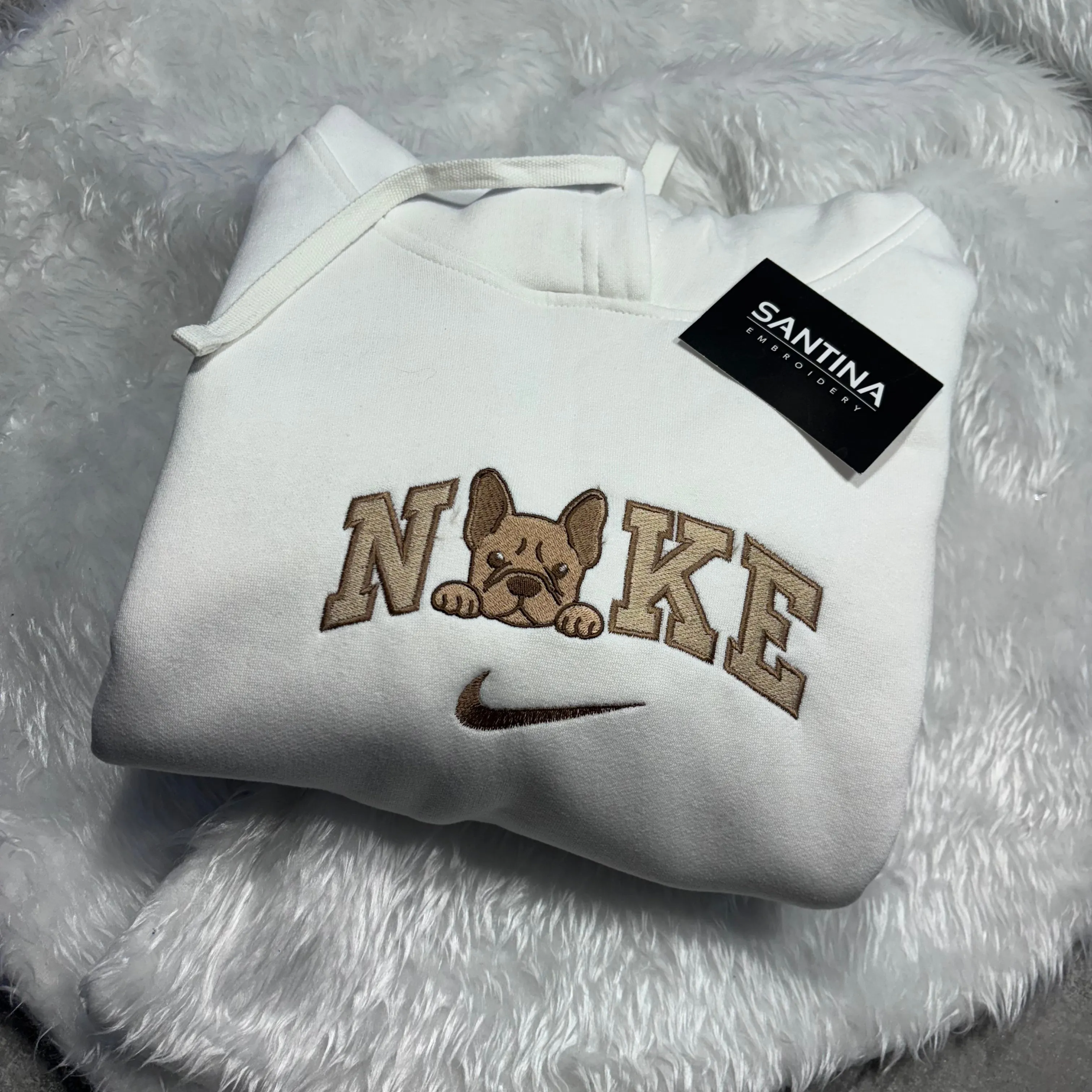 Nke x YOUR DOG BREED embroidered sweater / hoodie.