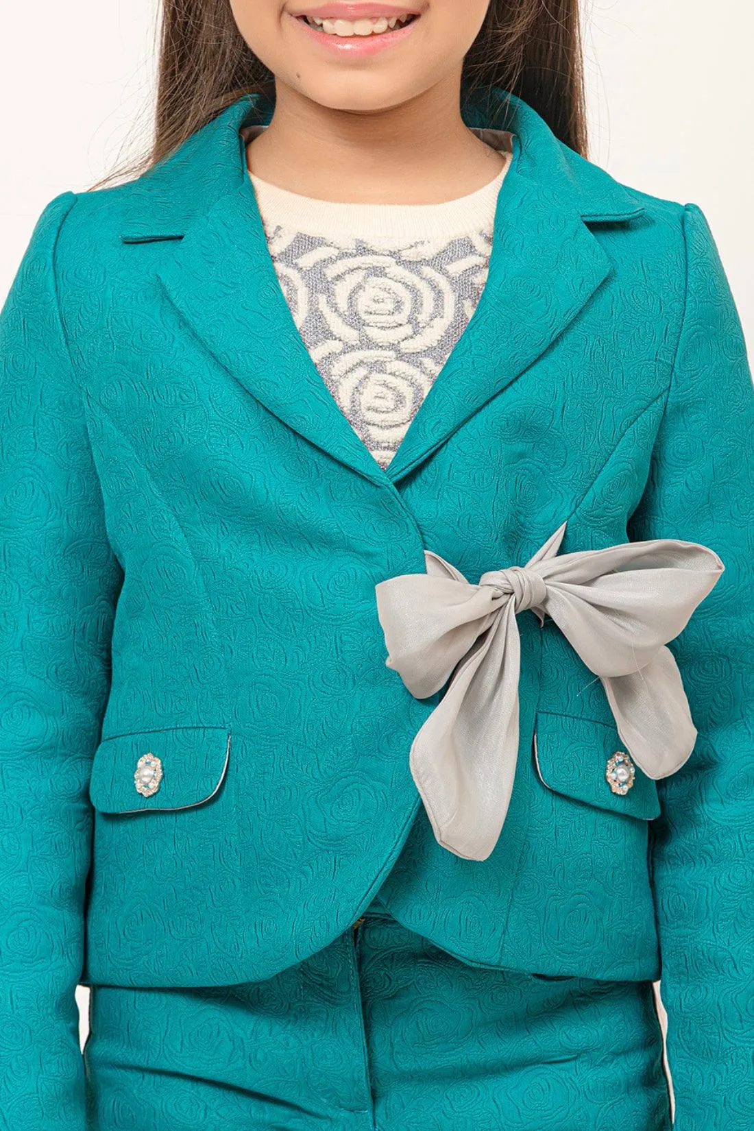 One Friday Enchanted Teal Blazer