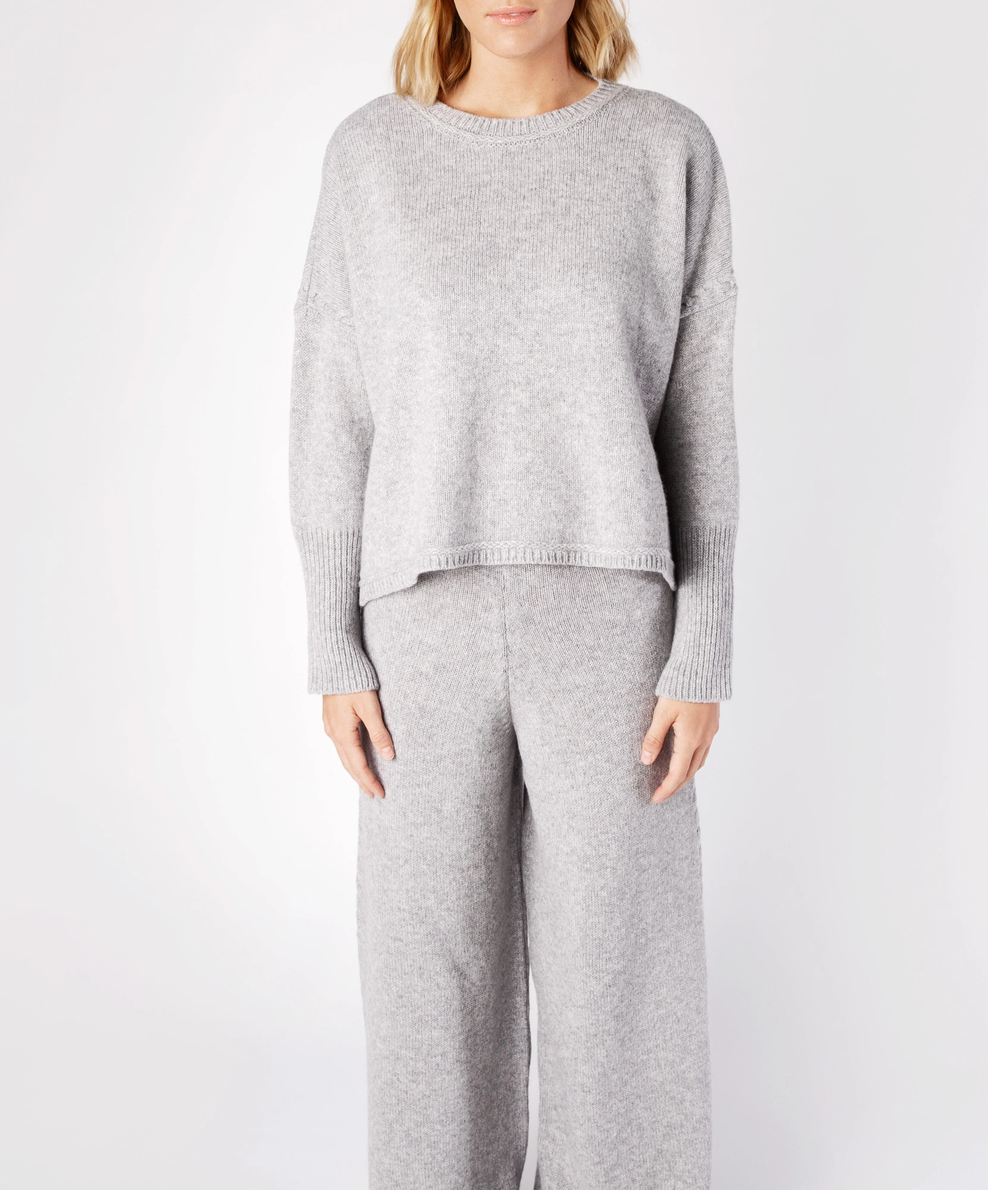 Oversized Jersey Sweater Soft Grey