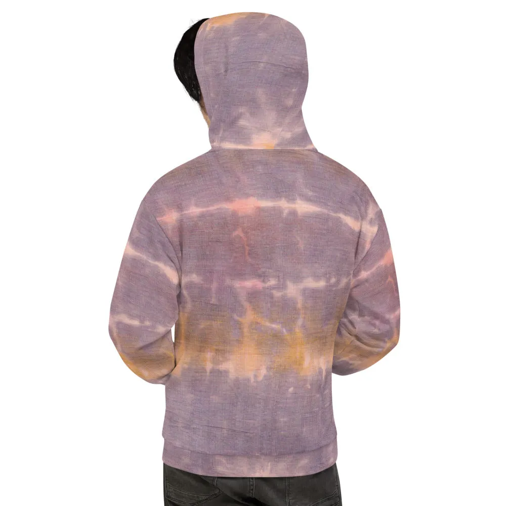 Recycled Unisex Hoodie - Purple Sunset Tie Dye