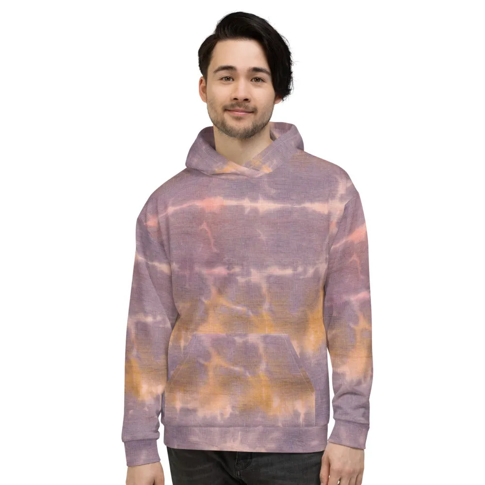 Recycled Unisex Hoodie - Purple Sunset Tie Dye