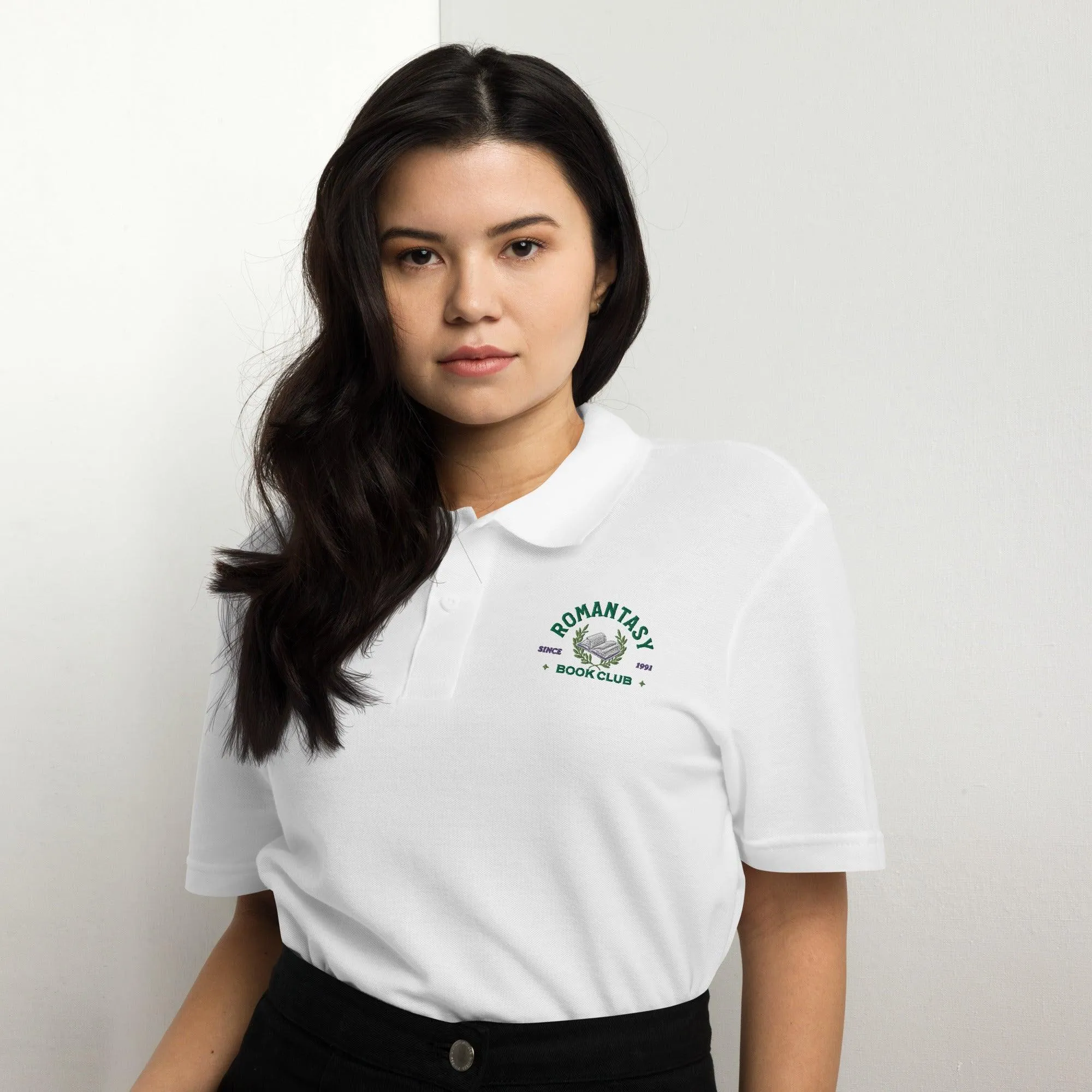 Romantasy Book Club Pique Polo Shirt