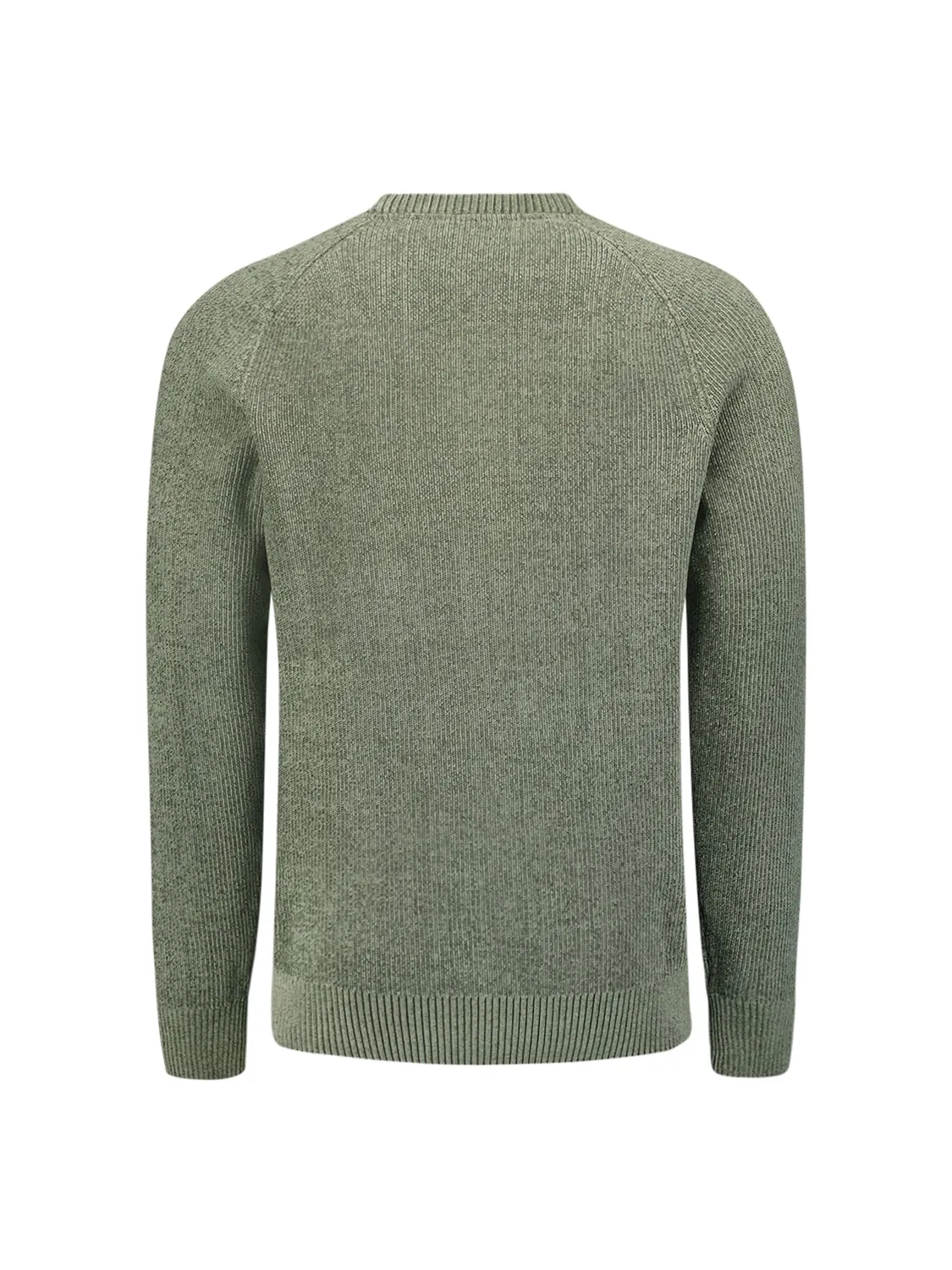 Round Neck Sweater in Two-Tone Chenille: Luxury and Comfort Combined | Smoke