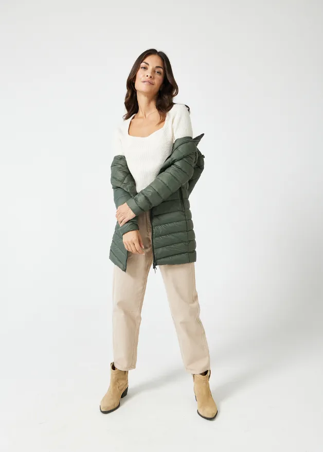 Sage Duck Down Puffer Coat