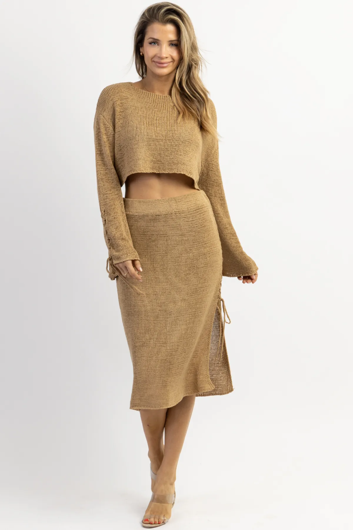 SANTA LUZ MOCHA SKIRT SET