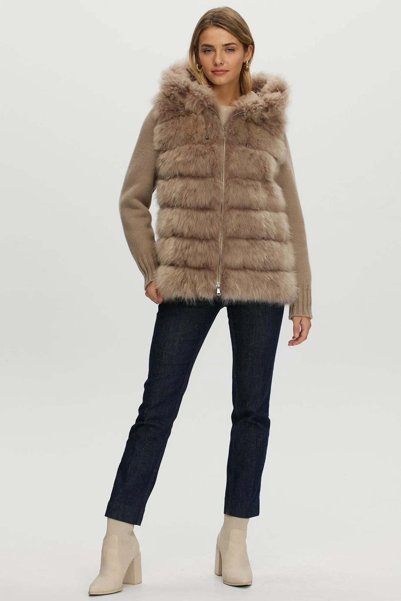 Select Cashmere Goat Parka with Loro Piana Cashmere Sleeves and Back