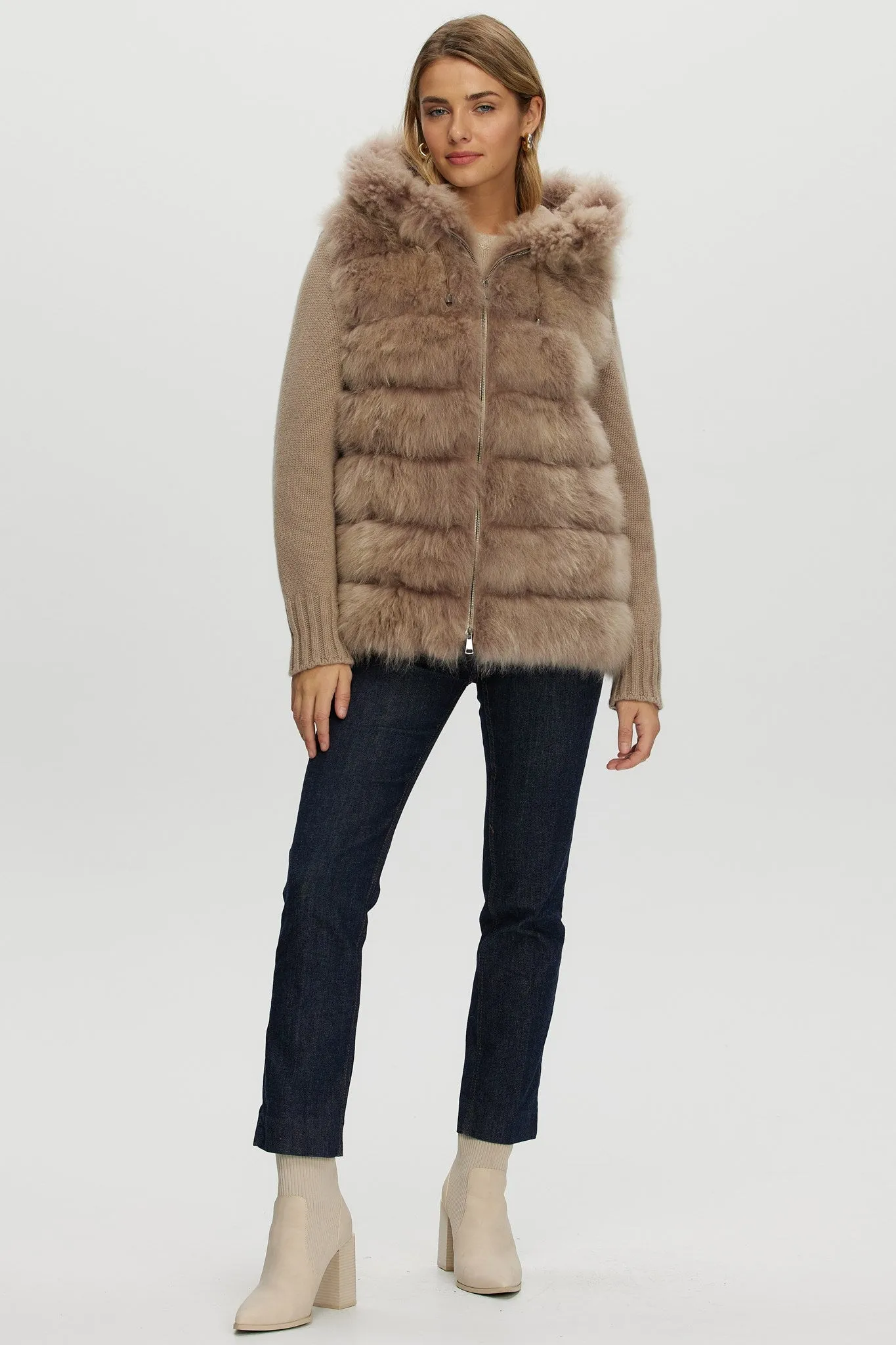 Select Cashmere Goat Parka with Loro Piana Cashmere Sleeves and Back