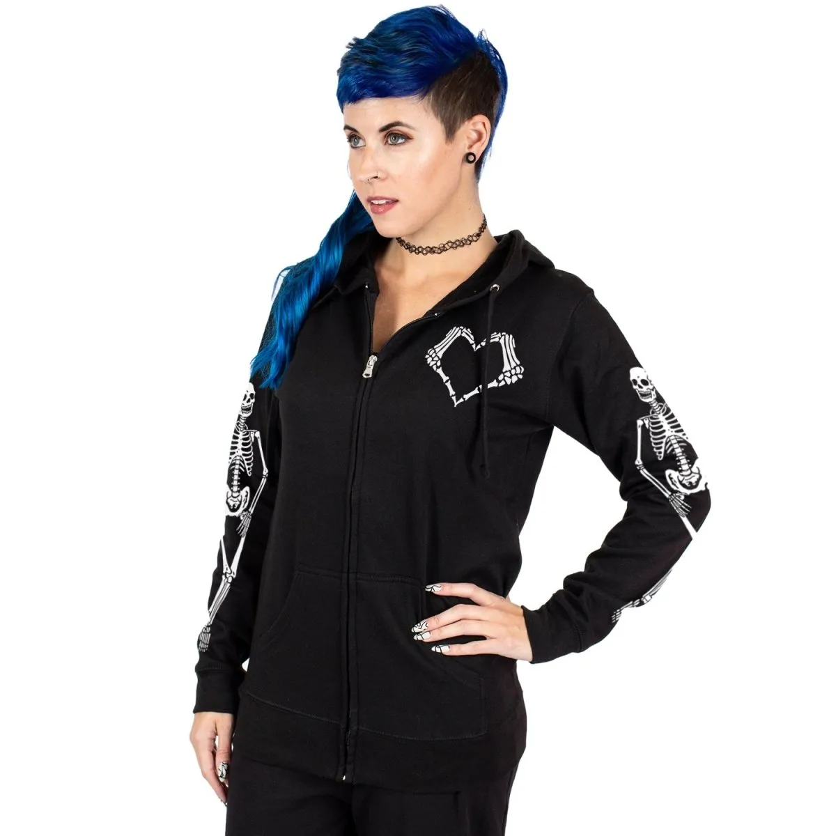 Skeleton Models Zip Hoodie