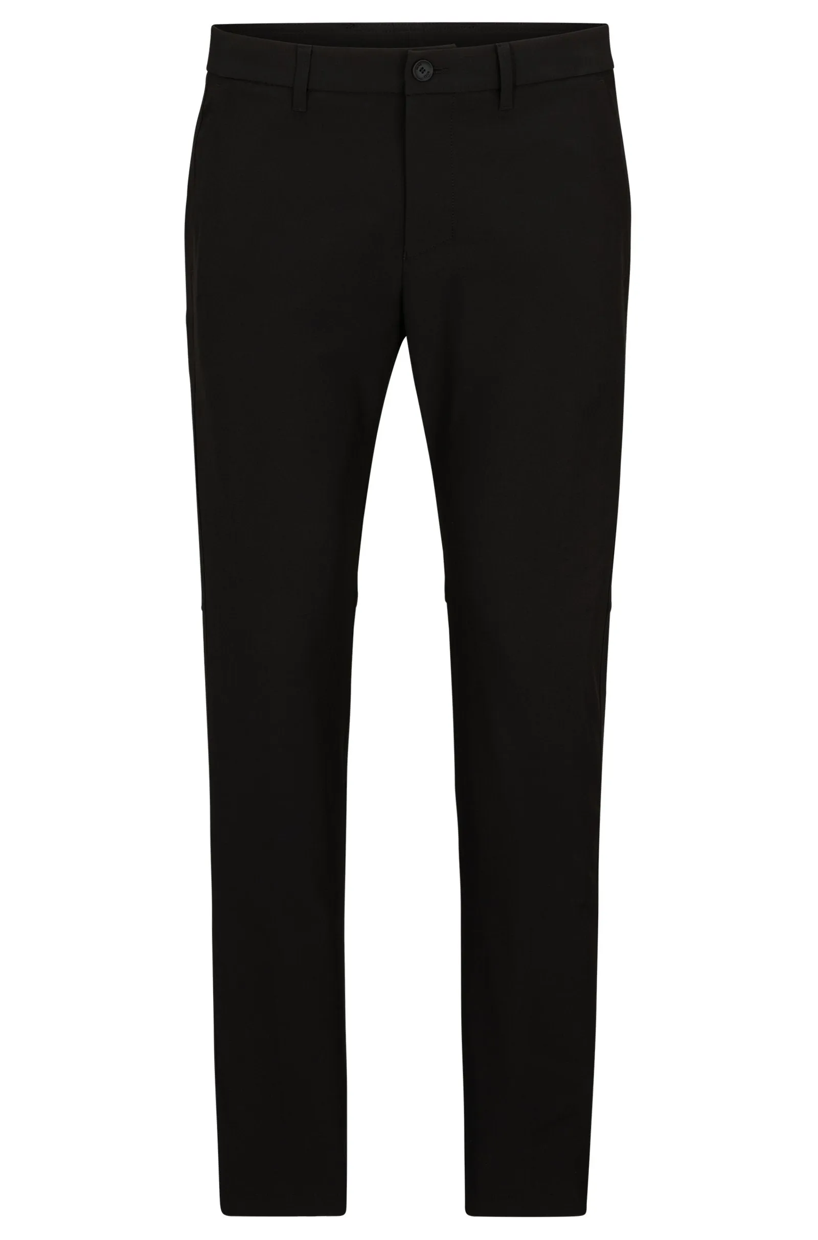 Slim Fit Easy Iron Stretch Chinos - Black