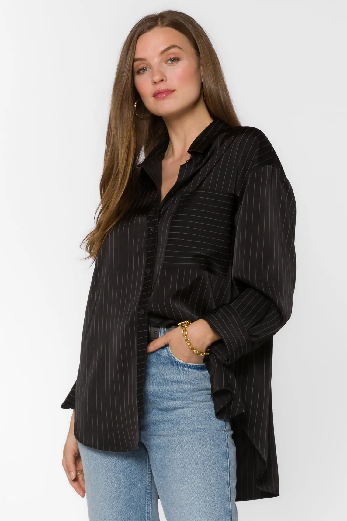 Sutton Black Stripe Shirt