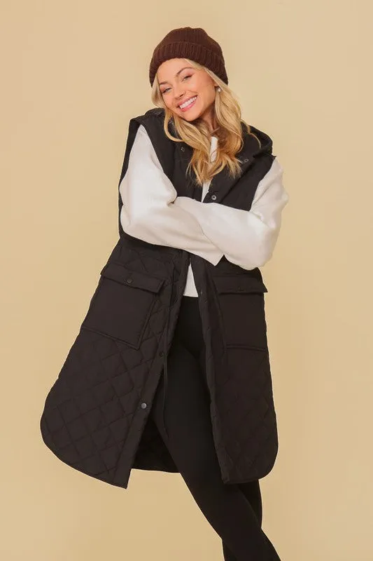 TEEK - Oversized Quilted Midi Jacket