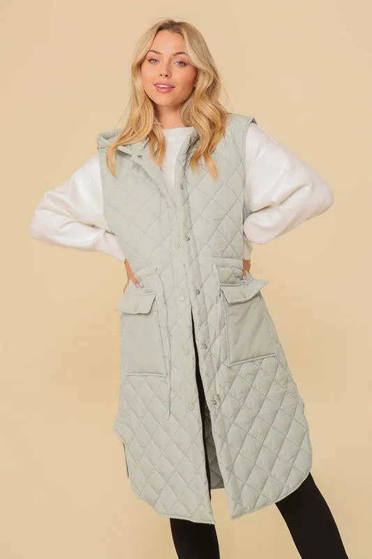 TEEK - Oversized Quilted Midi Jacket