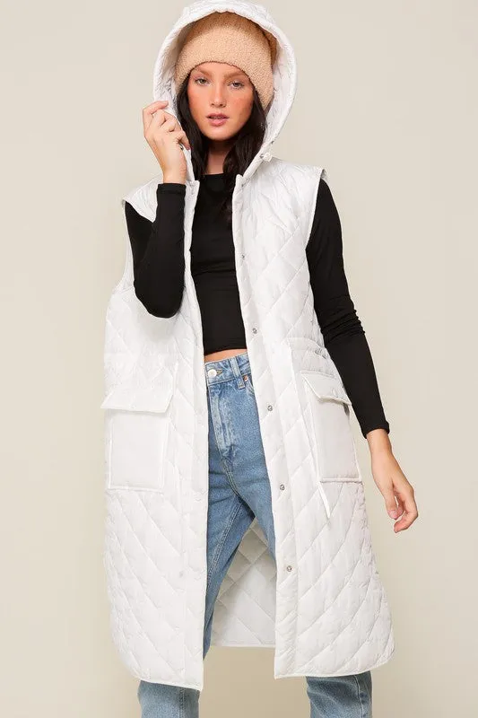 TEEK - Oversized Quilted Midi Jacket