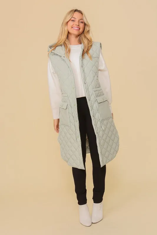 TEEK - Oversized Quilted Midi Jacket