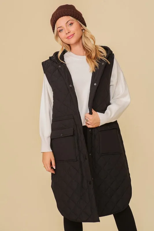 TEEK - Oversized Quilted Midi Jacket